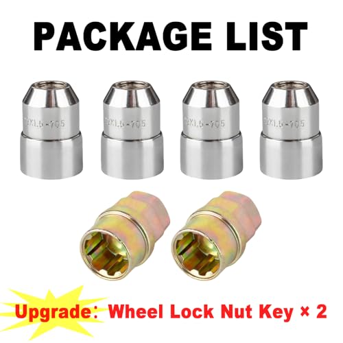 Krtopo 4-teilig Radmuttern mit Öse aus legiertem Stahl - Universelle Diebstahlsicherung für Auto- und Fahrzeugräder Felgensicherungen Radsicherung-Muttern Felgen-Diebstahlsicherungen (M12 x 1.50)