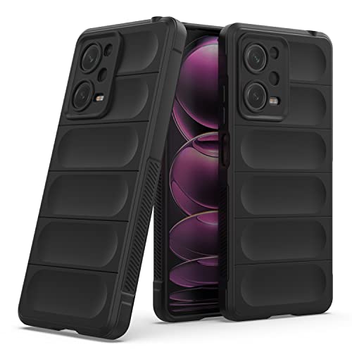 Image of Amazon Brand - Solimo Back Case Cover for Mi Redmi Note 12 Pro 5G | Compatible for Mi Redmi Note 12 Pro 5G Back Case Cover | Matte Case | Liquid Silicon Magic Case with Camera Protection | Black