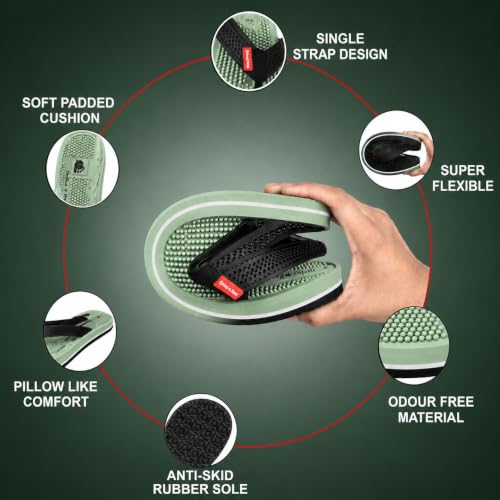 Buy Ortho + Rest Doctor Orthopedic Slippers for Women, Green-5 | Anti-Skid Health Flip Flops with Acupressure Massage Footbed | Super Soft and Comfortable Doctor Chappal for Pain Relief at Amazon.in - Image 7