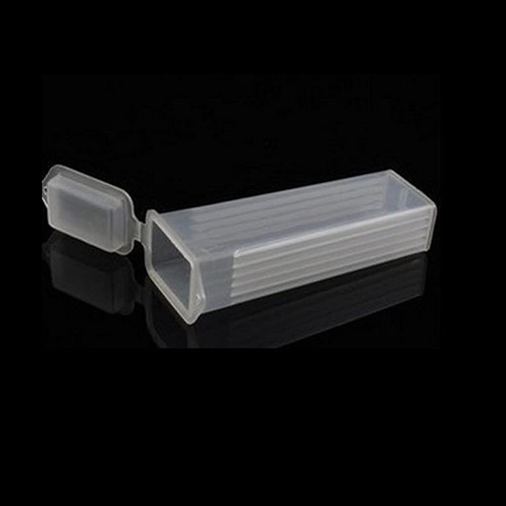 WBJLG Lab Funnels 20 Pcs Plastic Rectangle Microscope Glass Holder Slide Box for 5 Slides laboratory supplies