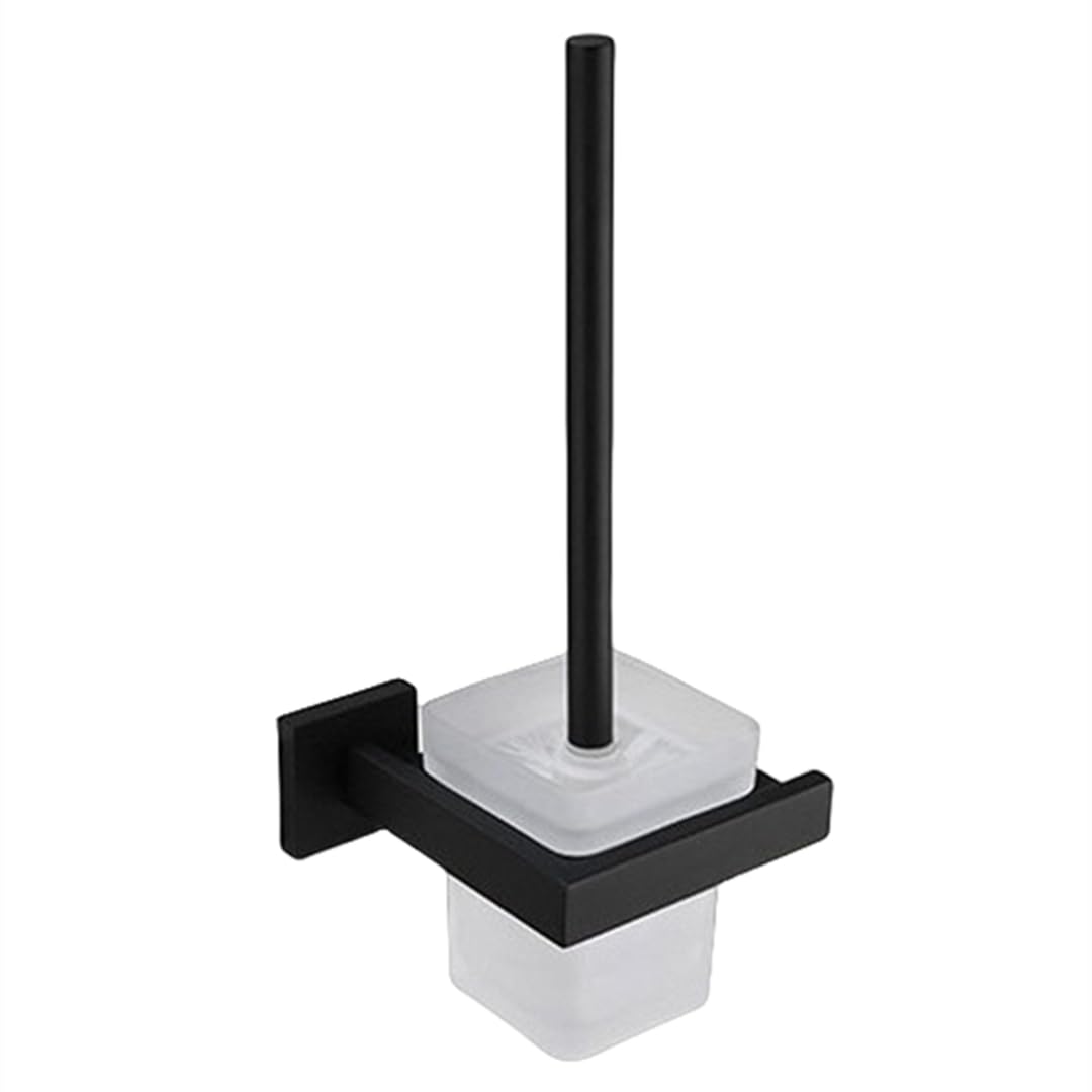 Ensemble d'accessoires de salle de bain noir mat avec étagère murale et porte-rouleau 6 pièces