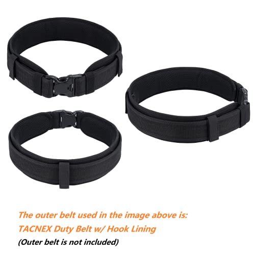 Tacnex Tactical Belt Back Pad W/Loop Liner Waist Hip Support Pad For Heavy Duty Battle Belt Under Padded Belt Tool Work Belt Addition Comfortable Foam Cushion (Length: 33", Loop Outer Lining) #TOP3