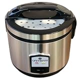 Panela de arroz elétrica 10 xícaras Legumes Multifuncional com Cesto Colher Copo Medidor Unitermi (INOX)