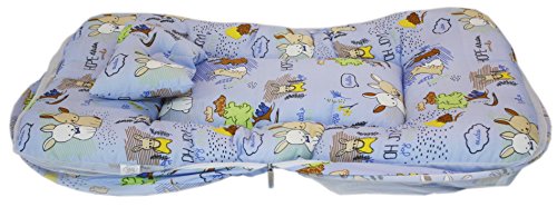 Image of Amardeep and Co Toddler Mattress with Mosquito and Insect Protection Net 70 * 40 cms (Rabbit Mauve)