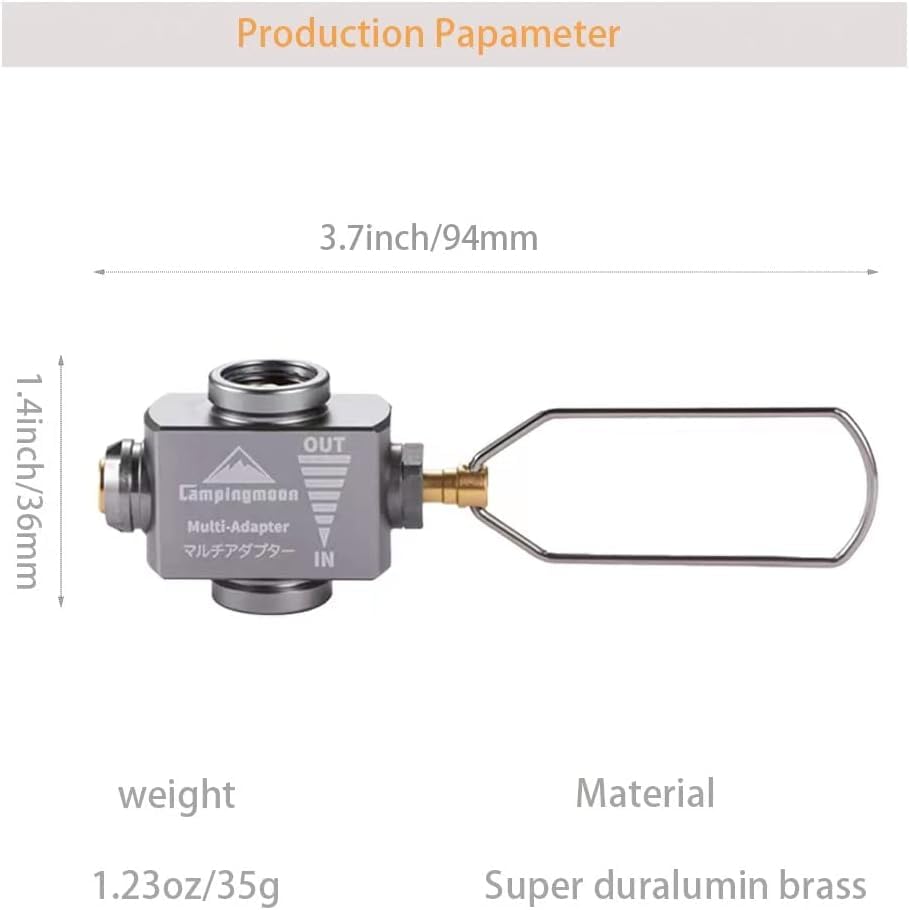 Campingmoon Adattatore Per Bombola Gas Z13M - Convertitore Da EN417 A Fornello Magnetico