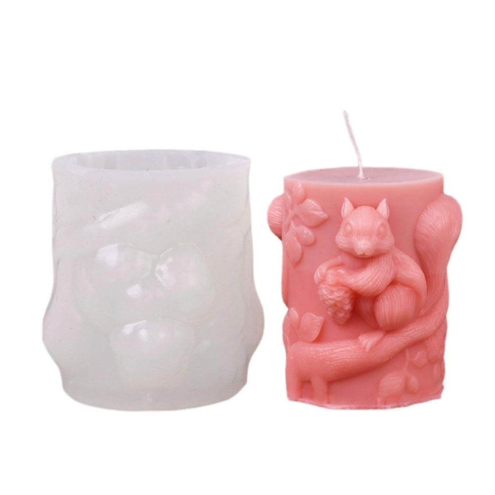 Moule Silicone Koala Et Écureuil - Moule Résine Gypse Bougies Aromathérapie Animal