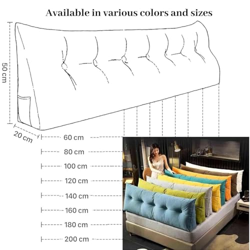 Almohada de cuña triangular para cabecera y apoyo lumbar en la cama 8