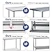 PIUMACU Stainless Steel Table 24x18x33 Inch, Commercial Stainless Steel Prep Table, NSF All Stainless Steel Metal Table for Home Kitchen Restaurant Space Expansion