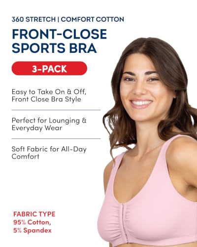 Image of Fruit of the Loom Women's Front Close Builtup Sports Bra