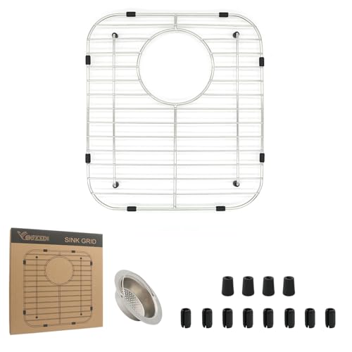 Kitchen Sink Grid with Strainer & Non-Slip Feet
