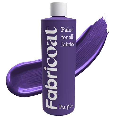 Fabricoat Purple Fabric Paint For Arts Crafts & DIY Projects | 125ml / 4.2 FL OZ Fabric & Textile Paint Perfect for Clothing Canvas Shoes Denim T-Shirts | Washable Non-Toxic
