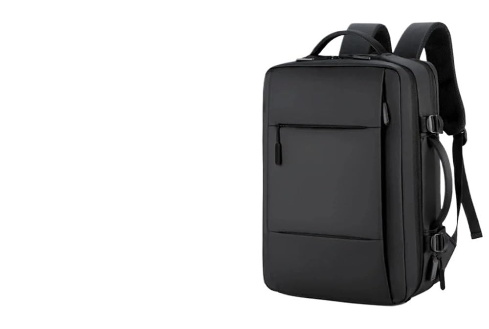 Borsa Reflex Zaino DSLR classico da uomo, borsa for fotocamera lavoro, scuola, USB espandibile, grande capacità, zaino viaggio alla moda impermeabile(Matt black)