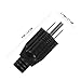 ABOOFAN 15a Us Standard Electrical Plug Replacements 3-Pole Easy Install Black for Power Tools Lamp Cords Industrial Home Office