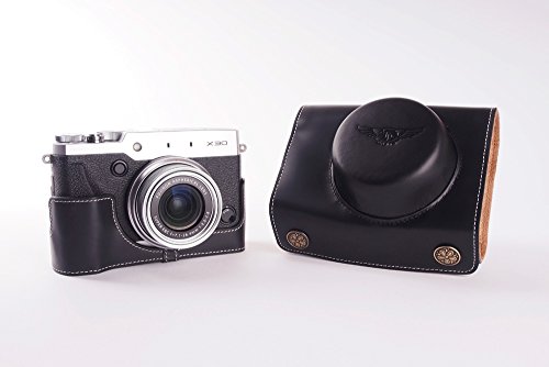 Sac photo en cuir véritable pour Fujifilm X30 étui de protection élégant