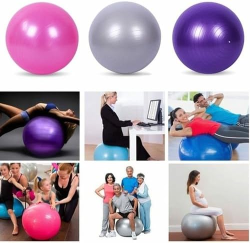Deluxe Yoga Fitness 5-Piece Set – Non-Slip Mat, Stability Ball, Foam Block, Resistance Band & Strap – Home Gym & Pilates Accessories