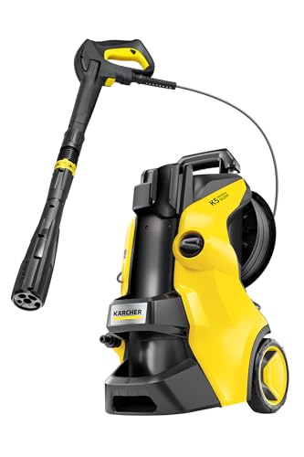 ケルヒャー(Karcher) 最上位モデルの高圧洗浄機 K5プレミアムサイレント ベーシック パワフル 静音機能 高性能 簡単接続 付属品充実 ハイパワー多機能ノズル しなやか高圧ホース ホースリール タイヤ 伸縮ハンドル 洗浄剤簡単セッティング 洗車 花粉除去効果 黄砂 泥 60Hz 1.603-544.0