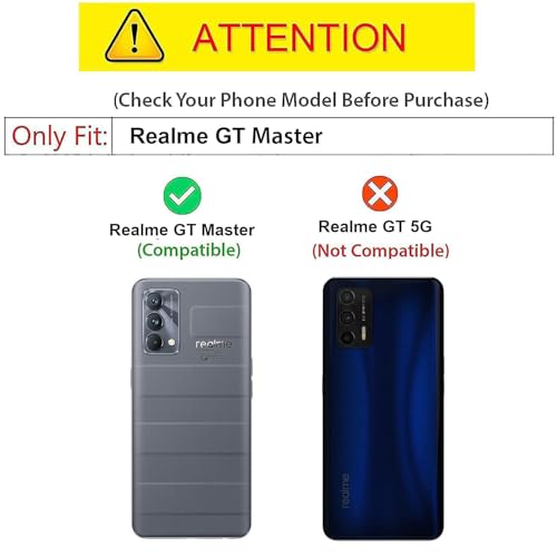 Image of COVERBLACK Soft Rubber Silicon Clear Back Cover Compatible Model for Realme GT Master Edition - Transparent