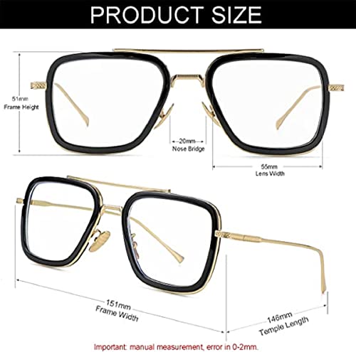 Image of ARICKS Tony Stark Style Blue Light Blocking Glasses for Men Women, Iron Man and Spider-Man Computer Gaming Glasses by Computer /Tablet /Laptop /Mobile