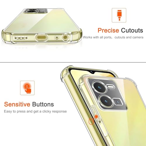 Image of for |[ IQOO Z9 5G ] Back Case Cover Flexible TPU Bumper Scratch Resistant Back Cover for [ IQOO Z9 5G ]- Transparent