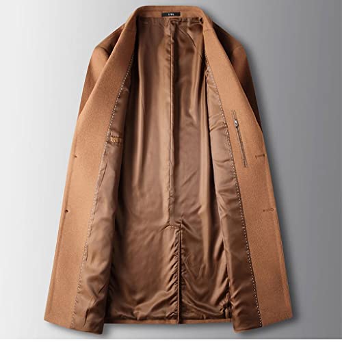 Autumn and Winter Mid-Length Youth Business Tweed Trench Coat Casual Coat Jacket(XL Code)4