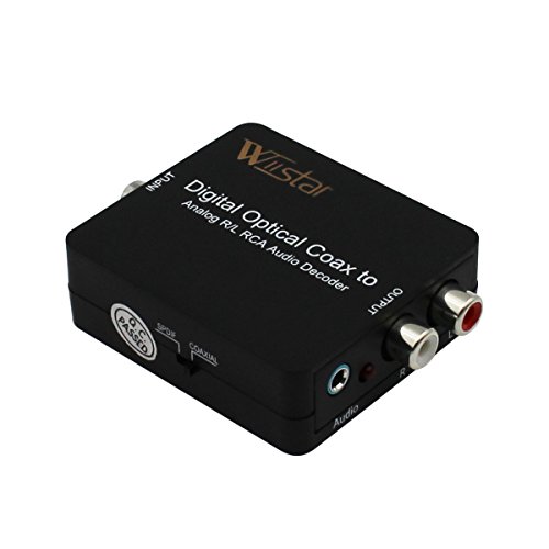 Wiistar Fiber Optical Decoder Support Ac3/Dts/Toslink Coaxial Digital To Analog Audio L/R Decoder 3.5Mm Earphone #TOP1