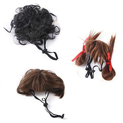 HomeSoGood 3pcs Pelucas para Mascotas Disfraz Divertido