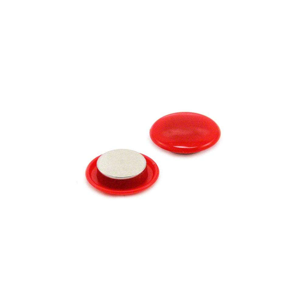 Magnet de Oficina de Planificación Roja de Alta Potencia para Refrigerador, Pizarra, Tablero de Anuncios, Archivador - 40mm de Diámetro x 11mm de Alto - Paquete de 60