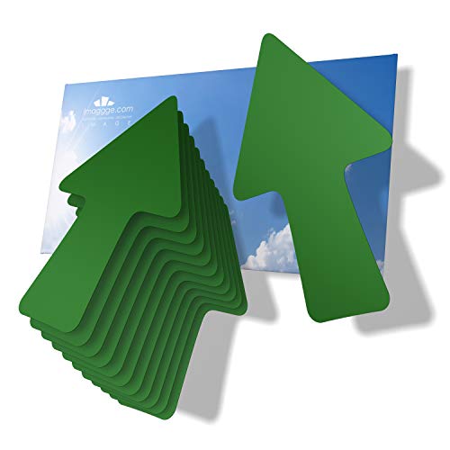 imaggge.com 12 flechas - Verde - Pegatinas de señalización y orientación - Interior y exterior - Direcciones, Curso de flecha, indicaciones