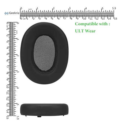 Almohadillas de Repuesto Geekria Compatibles con Sony ULT WEAR, WH-ULT900N, Piezas de Reparación (Negro) miniatura 6