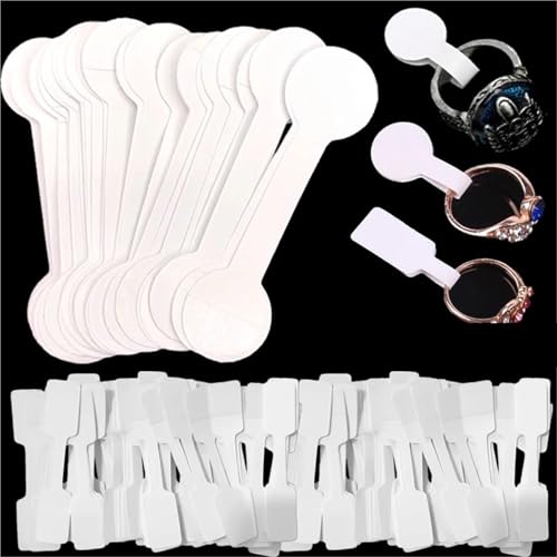 Etiquetas de precios de joyería de papel, pegatinas DIY en blanco para anillos y pulseras 3