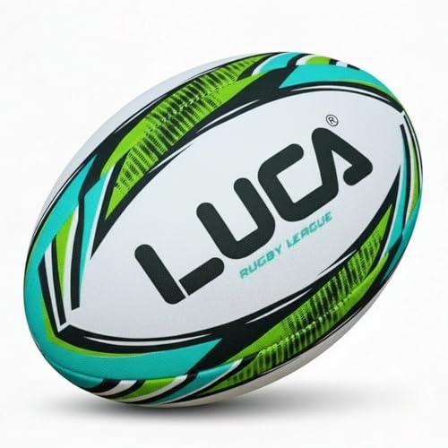 Image of LUCA Rugby Ball Sizes 3, 4 & 5 Hand Stitched Super Grip 3-Ply Construction