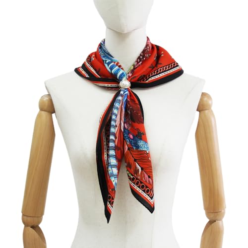 DANA XU 25”x25” Rose Fiber Silk Scarf for Women Plant Fiber Eco-Friendly Breathable Naturally Scented Renewable Recycled2