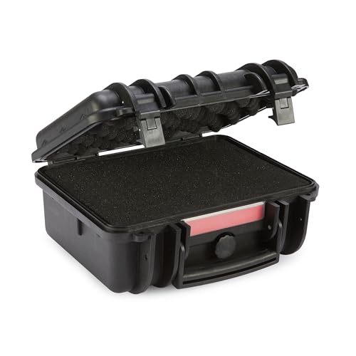 Image of Amazon Basics Hard Camera Case, Small, Black, Solid, 12 inchL x 11 inchW x 6 inchH