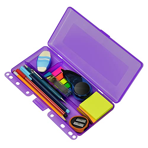 Acrimet Estojo Multiuso Teen Box, Para Fichário, Furação Universal, Plástico, Cor Lilás