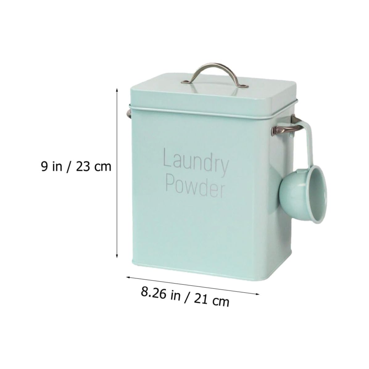 SHINEOFI Recipiente de Hierro para Comida de Mascotas 3.5l con Cuchara, Almacenamiento Multipropósito y Diseño Resistente para Uso Hogar