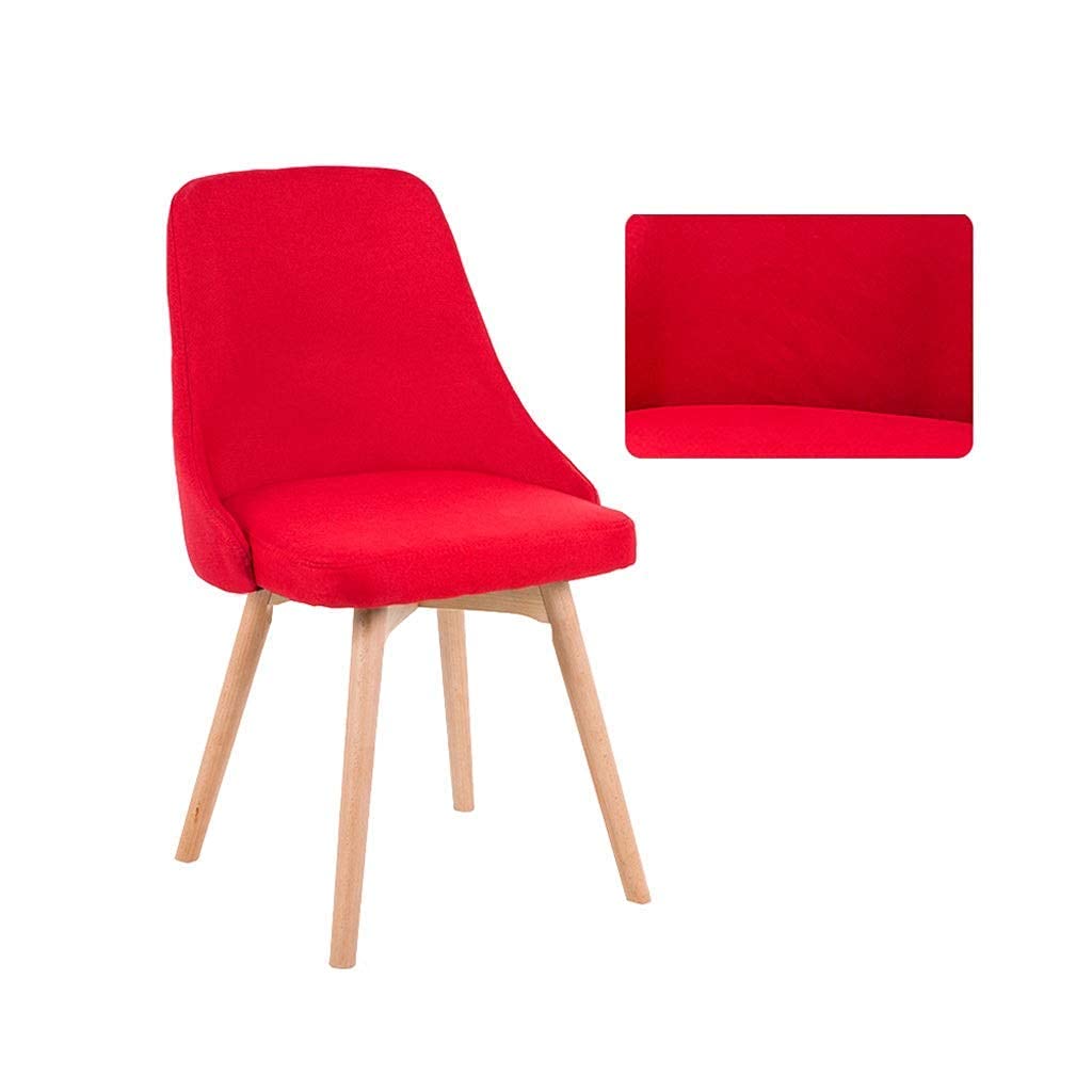 Lot de 2 housses souples rouges pieds en bois chaise cuisine chambre