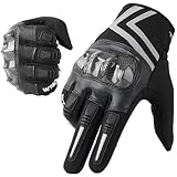 WTACTFUL Motorrad Handschuhe Herr motorradhandschuhe Sommer Herren Fahrradhandschuhe mit Protektoren und Touchscreen Atmungsaktive Radsporthandschuh fĂĽr Radfahren Motorrad MTB Mountainbike Schwarz S