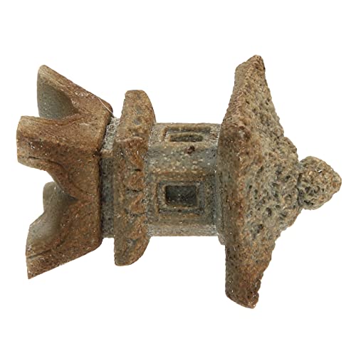 Holibanna Decoración De De Piedra Estatua De Pabellón De Mini Pabellón para Jardín Escultura De Zen para Decoración De Mini Jardín