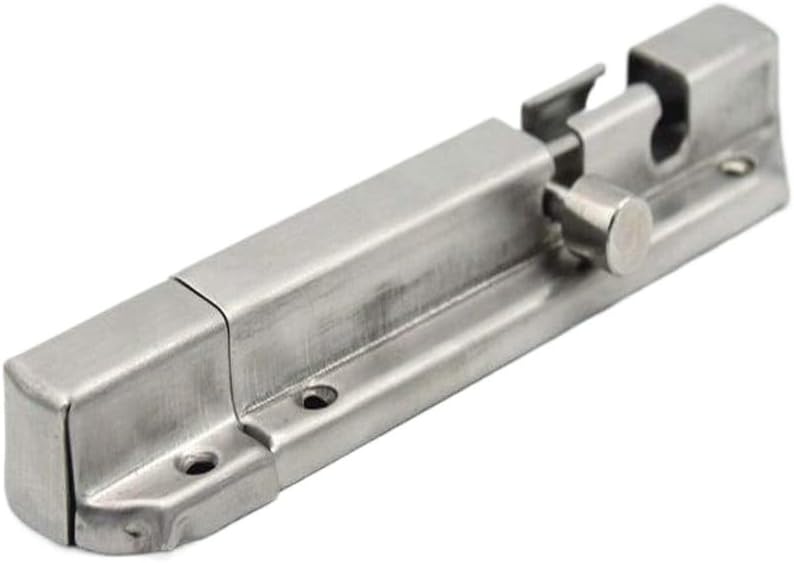 Gate Bolt,Door Bolt Snib, Stainless Steel Automatic Latch Spring Barrel Bolt Lock Sliding Door Window Fittings Latch Barrel Bolt Vintage Door Lock Bolt (Color:6 inches) (Color : 4 Inches)