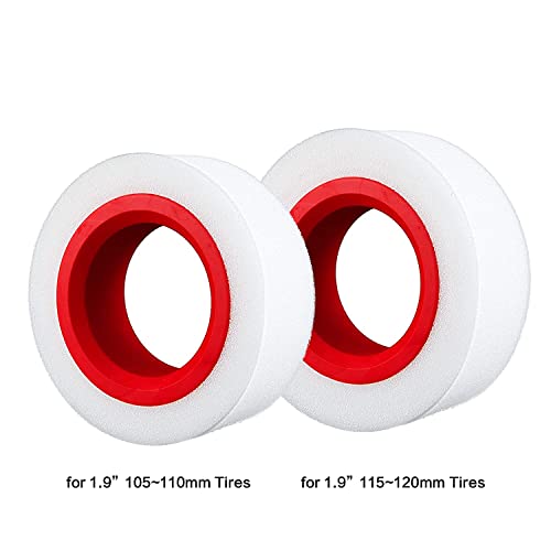 Swx Rc Tire Foam 1.9 Dual Stage Softer Rubber Inner/Foam Outer Inserts For 1.9Inch Wheel Tires 1/10 Rc Crawler Axial Scx10 90046 Trx4 (100Mm) #TOP5