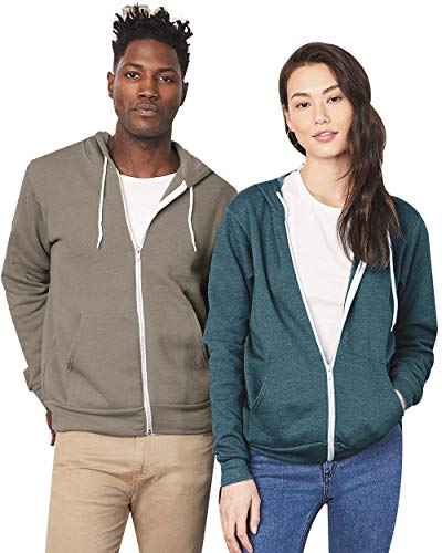 INK STITCH Unisex 3739 Bella Canvas Spoge Fleece Custom Personlized Design Your Own Full ZIP Up Hoodies - Multicolors2