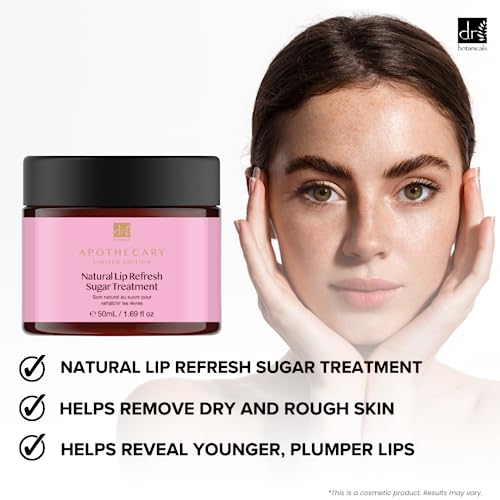 Dr Botanicals Natural Lip Refresh Sugar Treatment - Nourish & Revive with Organic Ingredients - 50ml