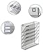 EasyPAG Wall File Organizer 5 Tier Vertical Hanging File Organizer Wall Mounted File Holder Paper Folder Rack with Bottom Flat Tray for Office and Home,Sliver