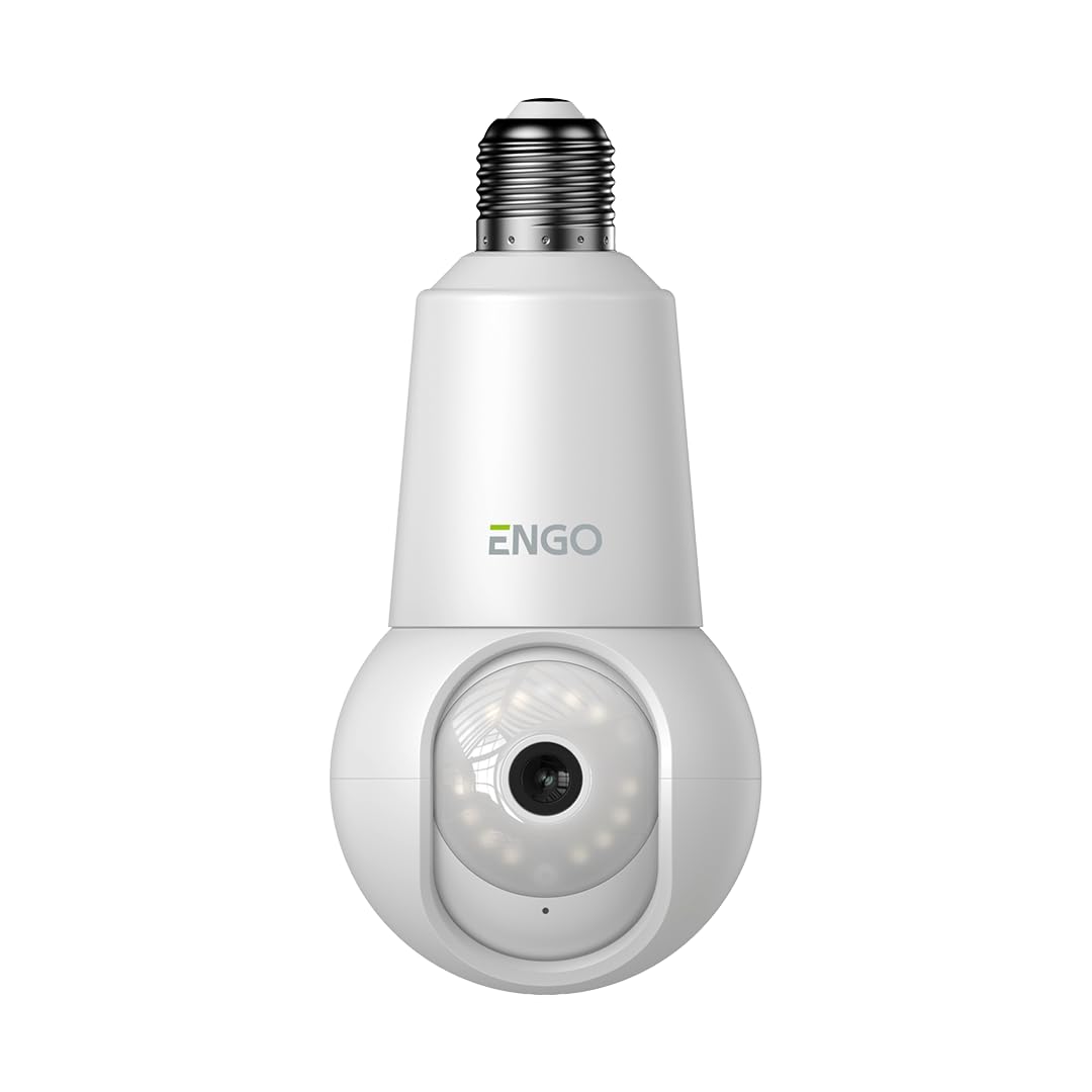 Engo Ecam-E27 Wi-Fi Smart Bulb Camera 4Mp Indoor Cctv With Night Vision from B&Q