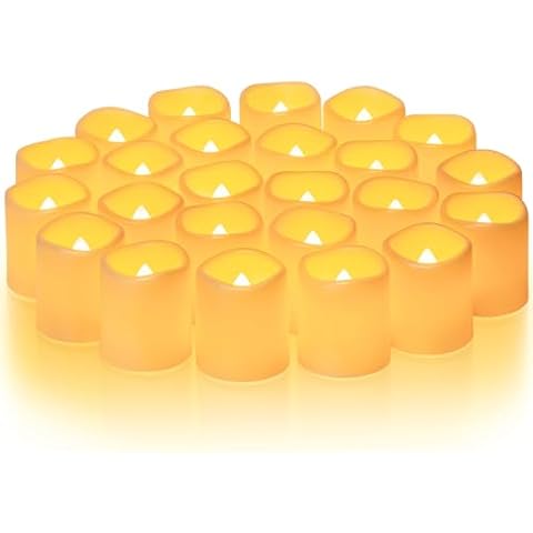 Homemory 24Pack Flameless Votive Candles Cover