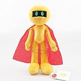 [Juguetes de peluche Gildedguy] Esta apariencia de felpa animada, decoración dorada, capa roja, ojos verdes, llena de ambiente samurái.