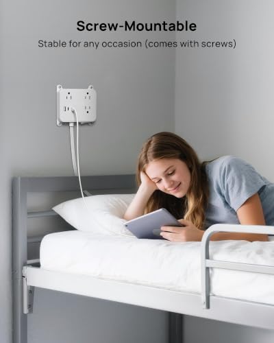 Image of TROND Flat Plug Power Strip - 5FT Ultra Thin Flat Extension Cord