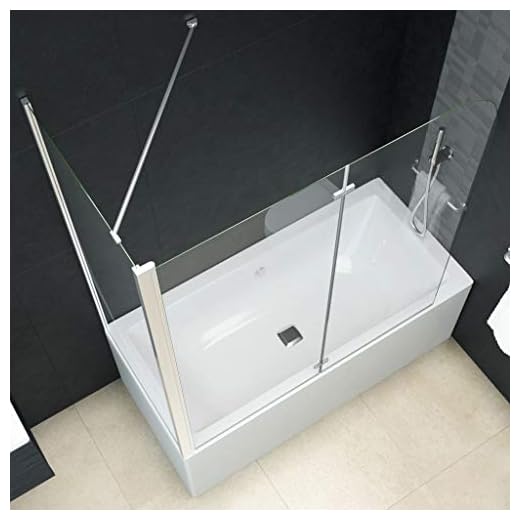 lyrlody- Dubbel duschkabin vikbar gångjärnsdörr duschavskiljare glas duschseparation för badkar duschvägg, 120 x 68 x 130 cm