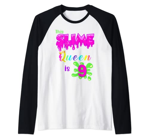 Funny Slime Party Matching Costume For Girls Raglan Baseball Tee