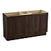 KOHLER 99537-TK-1WD Poplin 60-Inch Vanity with Toe Kick, 2 Doors and 3 Drawers, Ramie Walnut